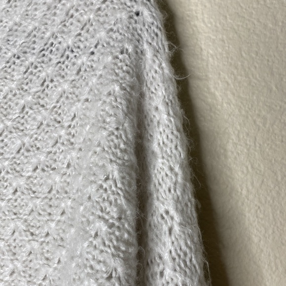 Wooden ships sweater women small crocheted soft light grey EUC - Picture 4 of 5